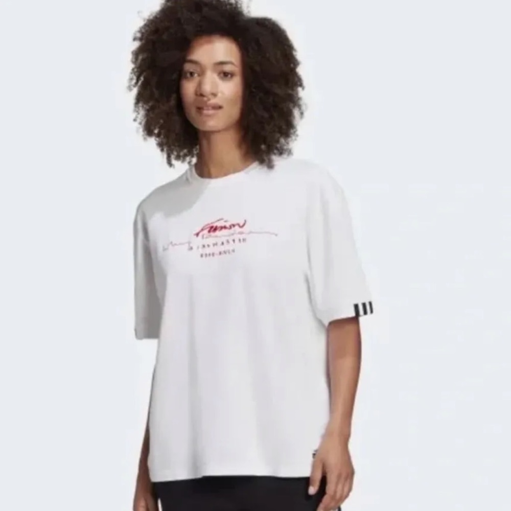 ADIDAS originals R.Y.V oversized premium tee shirt short sleeve size S white